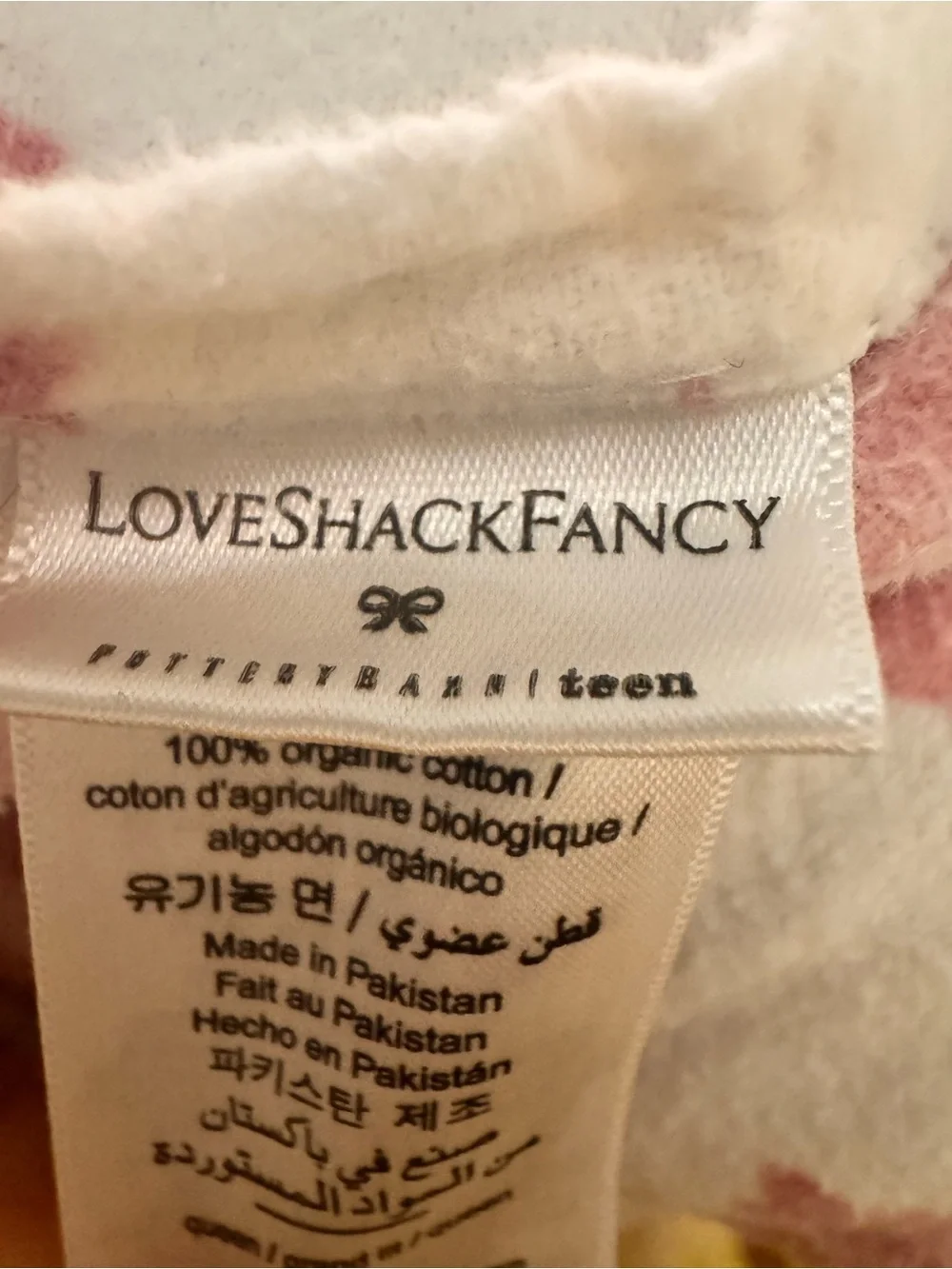 LoveShackFancy Pink and Floral Flannel Sheet Set